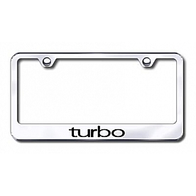 Automotive Gold License Plate Frame - Silver Stainless Steel - LFTUREC