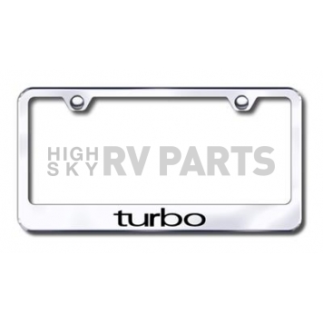 Automotive Gold License Plate Frame - Silver Stainless Steel - LFTUREC