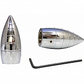 Vintage Parts Windshield Wiper Delete Cap Chrome Plated Grooved Bullet Ribbed Style - 14594