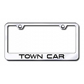 Automotive Gold License Plate Frame - Silver Stainless Steel - LFTWNEC