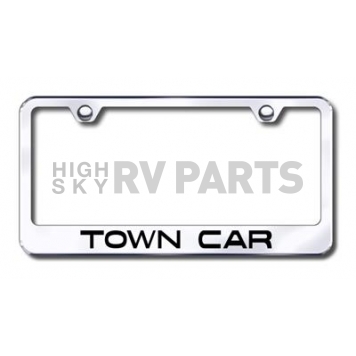 Automotive Gold License Plate Frame - Silver Stainless Steel - LFTWNEC