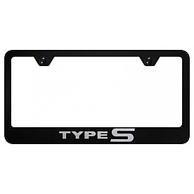 Automotive Gold License Plate Frame - Black Stainless Steel - LFTYPEB