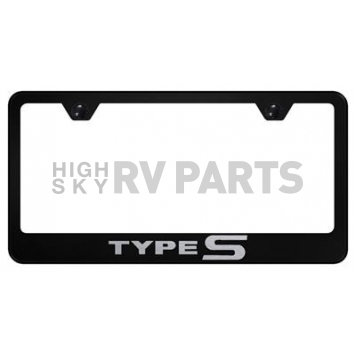 Automotive Gold License Plate Frame - Black Stainless Steel - LFTYPEB