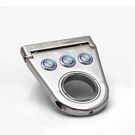 Vintage Parts Steering Column Mount - Chrome Plated Aircraft Grade Alloy Silver - 62076