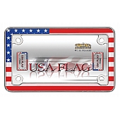 Cruiser License Plate Frame - USA Flag Die Cast Zinc - 77203