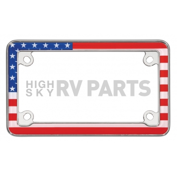 Cruiser License Plate Frame - USA Flag Die Cast Zinc - 77203-1