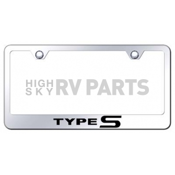 Automotive Gold License Plate Frame - Silver Stainless Steel - LFTYPEC