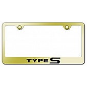 Automotive Gold License Plate Frame - Gold Stainless Steel - LFTYPEG
