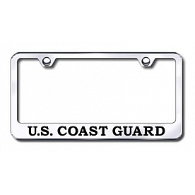 Automotive Gold License Plate Frame - Silver Stainless Steel - LFUSCGEC