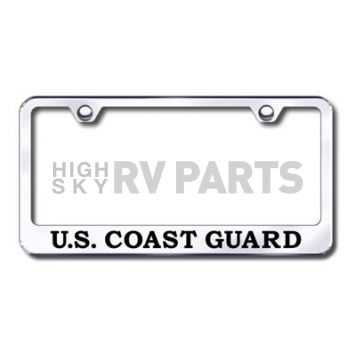 Automotive Gold License Plate Frame - Silver Stainless Steel - LFUSCGEC
