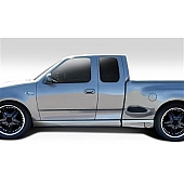 Extreme Dimensions Side Skirt - Primered Fiberglass Reinforced Plastic Black Set of 4 - 112129