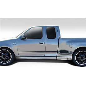 Extreme Dimensions Side Skirt - Primered Fiberglass Reinforced Plastic Black Set of 4 - 112129