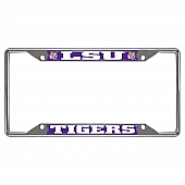Fan Mat License Plate Frame - University Of Louisiana State Logo Metal - 14799