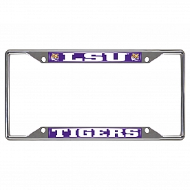 Fan Mat License Plate Frame - University Of Louisiana State Logo Metal - 14799