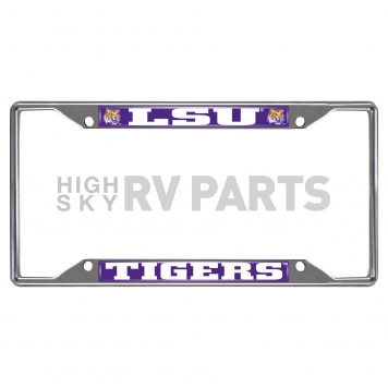 Fan Mat License Plate Frame - University Of Louisiana State Logo Metal - 14799