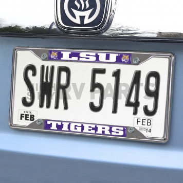 Fan Mat License Plate Frame - University Of Louisiana State Logo Metal - 14799-1