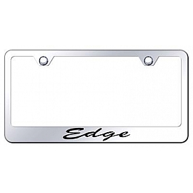 Automotive Gold License Plate Frame - Silver Stainless Steel - LFSEDGEC