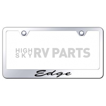 Automotive Gold License Plate Frame - Silver Stainless Steel - LFSEDGEC