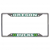 Fan Mat License Plate Frame - University Of Oregon Logo Metal - 14925
