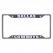 Fan Mat License Plate Frame - NFL Dallas Cowboys Logo Metal - 15033