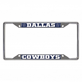 Fan Mat License Plate Frame - NFL Dallas Cowboys Logo Metal - 15033