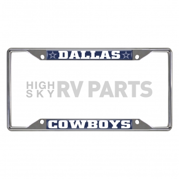 Fan Mat License Plate Frame - NFL Dallas Cowboys Logo Metal - 15033