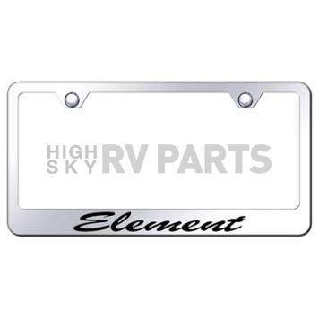Automotive Gold License Plate Frame - Silver Stainless Steel - LFSELEEC