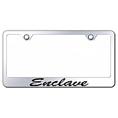Automotive Gold License Plate Frame - Silver Stainless Steel - LFSENCEC