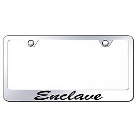 Automotive Gold License Plate Frame - Silver Stainless Steel - LFSENCEC