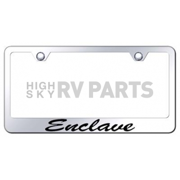 Automotive Gold License Plate Frame - Silver Stainless Steel - LFSENCEC