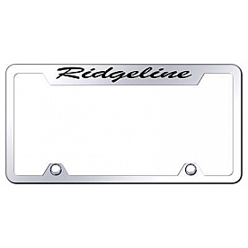 Automotive Gold License Plate Frame - Silver Stainless Steel - TFSRIDEC