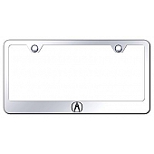 Automotive Gold License Plate Frame - Silver Stainless Steel - LFACULEC