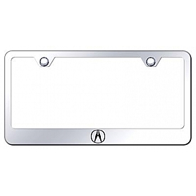 Automotive Gold License Plate Frame - Silver Stainless Steel - LFACULEC
