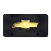 Automotive Gold License Plate - OEM Chevy Bowtie Stainless Steel - CHVOEMB