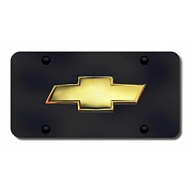 Automotive Gold License Plate - OEM Chevy Bowtie Stainless Steel - CHVOEMB