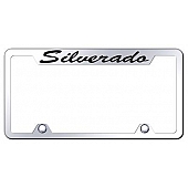 Automotive Gold License Plate Frame - Silver Stainless Steel - TFSSILEC