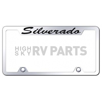 Automotive Gold License Plate Frame - Silver Stainless Steel - TFSSILEC