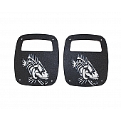 Fishbone Offroad Tail Light Cover - Aluminum Black Set Of 2 - FB31044