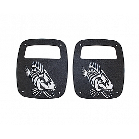 Fishbone Offroad Tail Light Cover - Aluminum Black Set Of 2 - FB31044