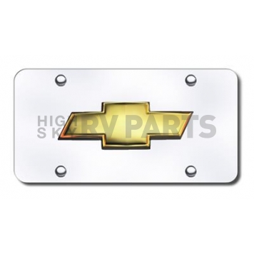 Automotive Gold License Plate - OEM Chevy Bowtie Stainless Steel - CHVOEMC