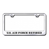 Automotive Gold License Plate Frame - Silver Stainless Steel - LFAIRFREC