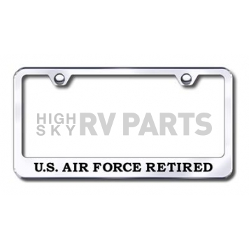 Automotive Gold License Plate Frame - Silver Stainless Steel - LFAIRFREC