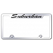 Automotive Gold License Plate Frame - Silver Stainless Steel - TFSSRBEC