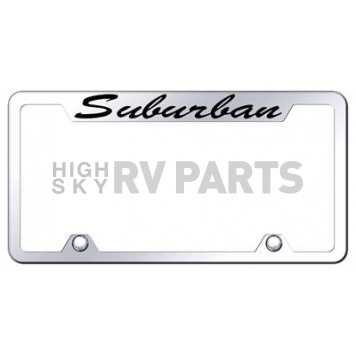 Automotive Gold License Plate Frame - Silver Stainless Steel - TFSSRBEC