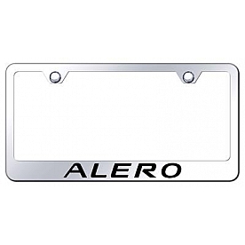 Automotive Gold License Plate Frame - Silver Stainless Steel - LFALEEC