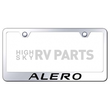 Automotive Gold License Plate Frame - Silver Stainless Steel - LFALEEC