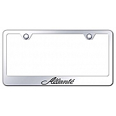 Automotive Gold License Plate Frame - Silver Stainless Steel - LFALLEC
