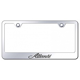 Automotive Gold License Plate Frame - Silver Stainless Steel - LFALLEC