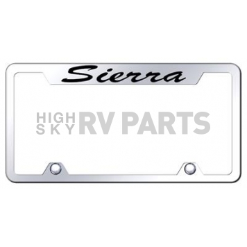 Automotive Gold License Plate Frame - Silver Stainless Steel - TFSSRREC