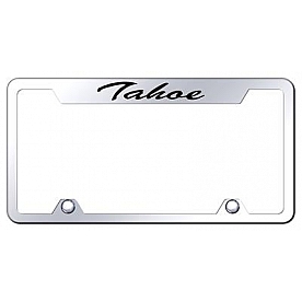 Automotive Gold License Plate Frame - Silver Stainless Steel - TFSTAHEC